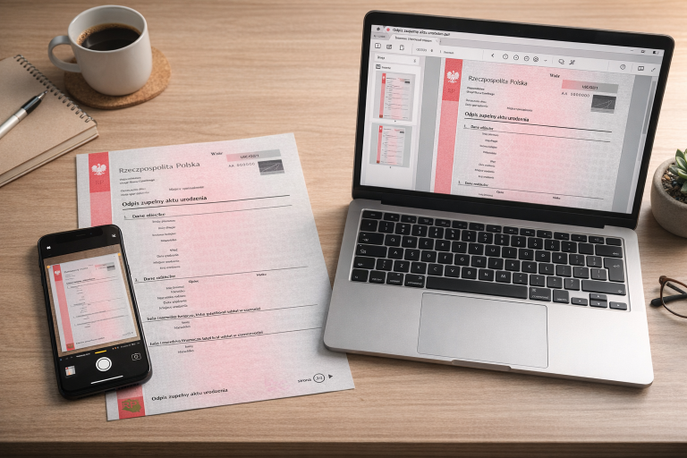 ładnie zeskanowane dokumenty do tłumaczenia to podstawa