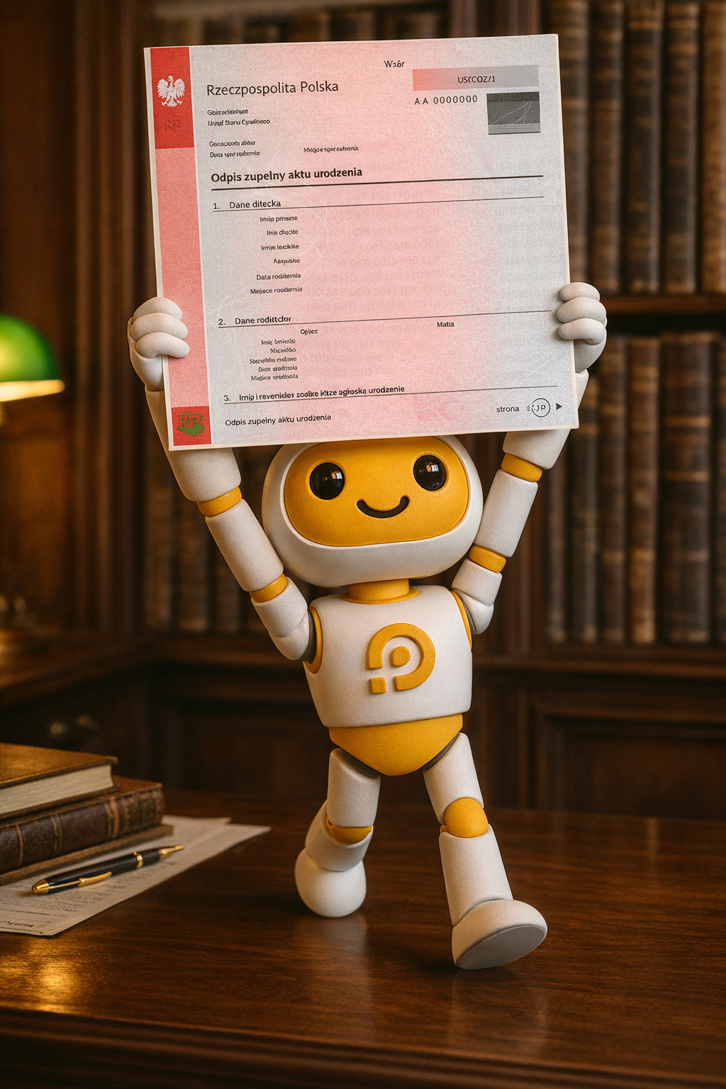 Zadowolony robot tłumacz